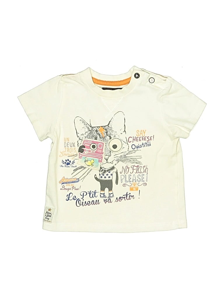 Pre-owned Catimini Babies' Short Sleeve T-shirt In White