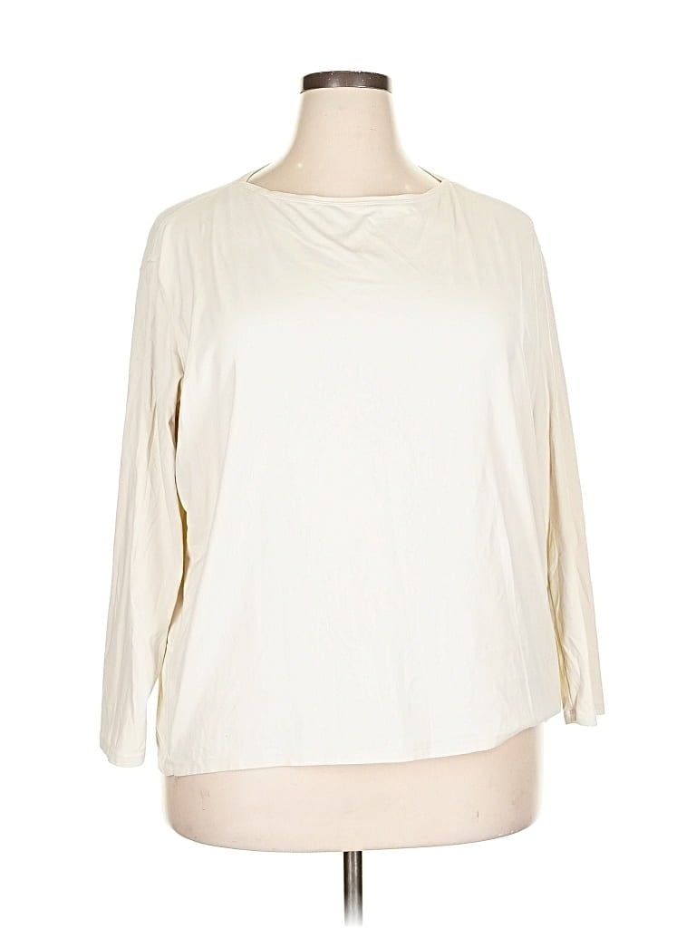 Pre-owned Crz Yoga 3/4 Sleeve T-shirt In White