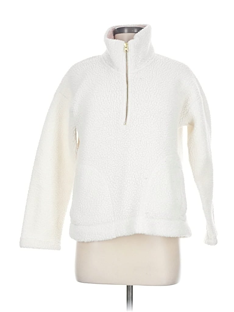 Pre-owned Old Navy Fleece Jacket In White