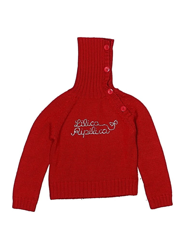 Pre-owned Assorted Brands Kids' Turtleneck Sweater In Red