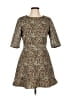 Saloni Animal Print Brown Tan Cocktail Dress Size 12 - photo 1