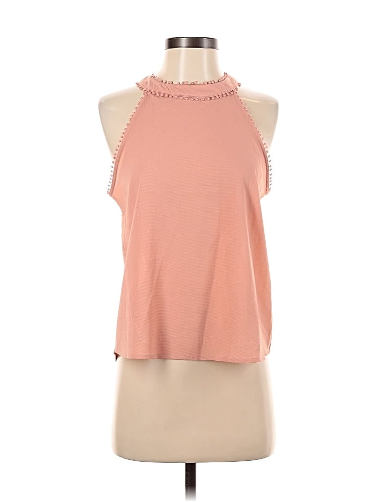 Blu Pepper Sleeveless Top Orange Halter Neckline Tops In Orange