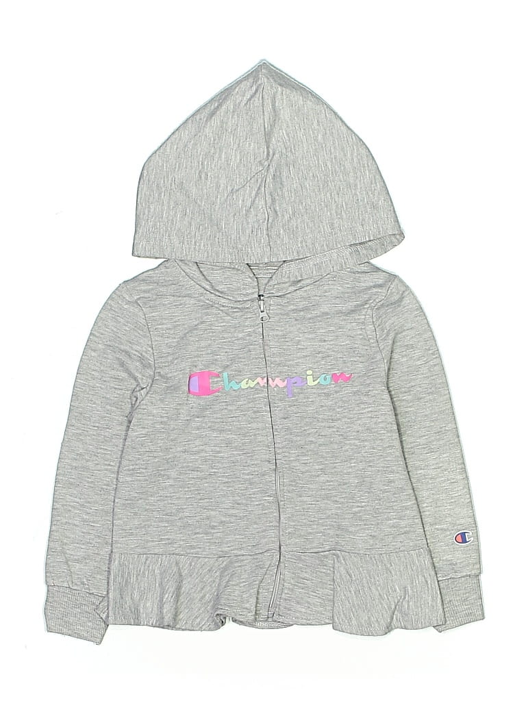 Click to view more detailed imagery on our partner's website Pre-owned Champion Kids' Zip Up Hoodie In Silver