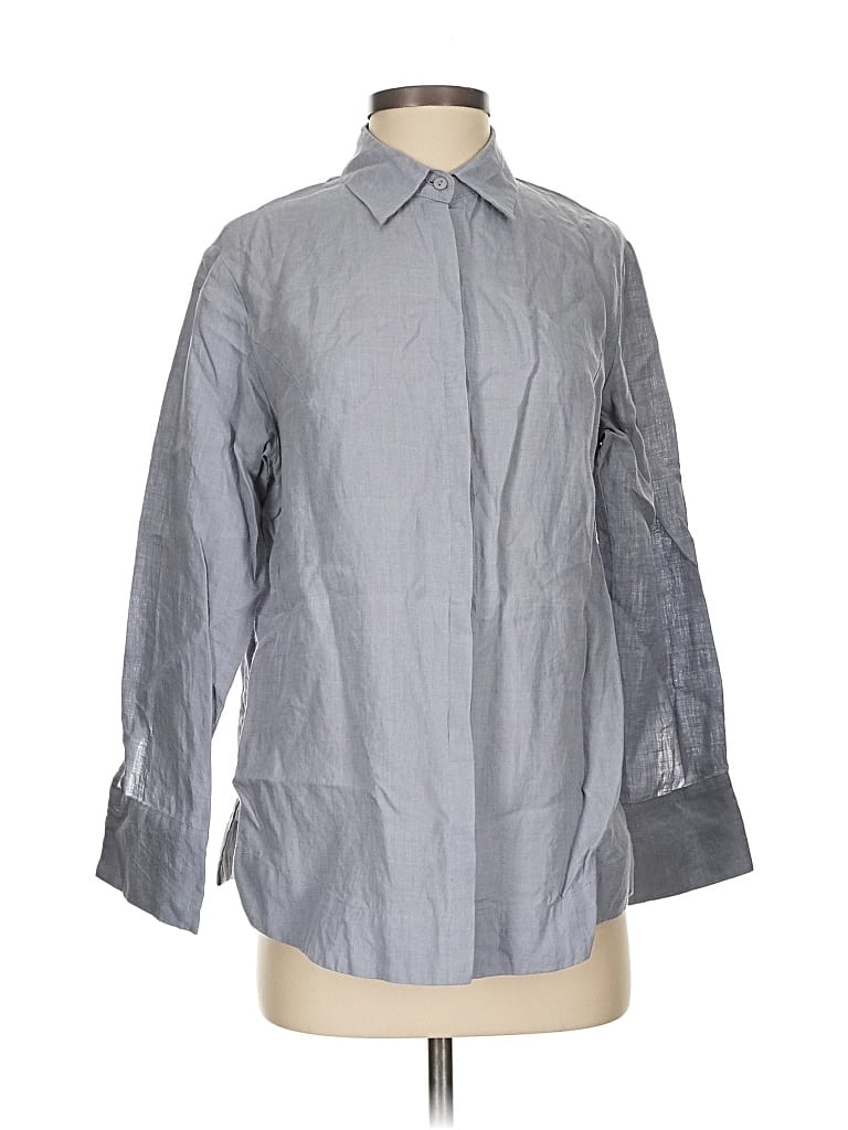 Pre-owned Jarbo Long Sleeve Button Down Shirt In Gray