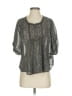 Patterson J. Kincaid 100% Polyester Gray 3/4 Sleeve Blouse Size XS - photo 1