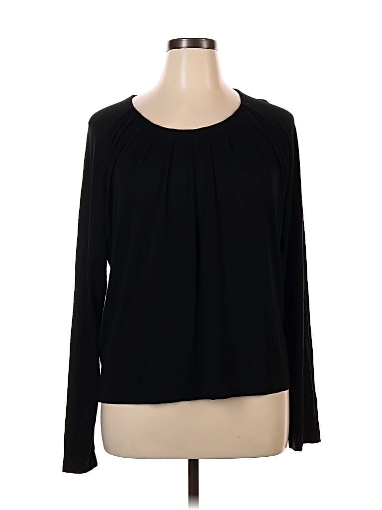 Pre-owned Calvin Klein Long Sleeve Blouse In Black