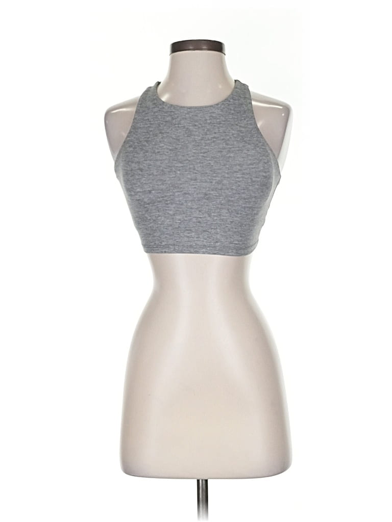 Pre-owned Offline By Aerie Tank Top Gray Halter Neckline Tops
