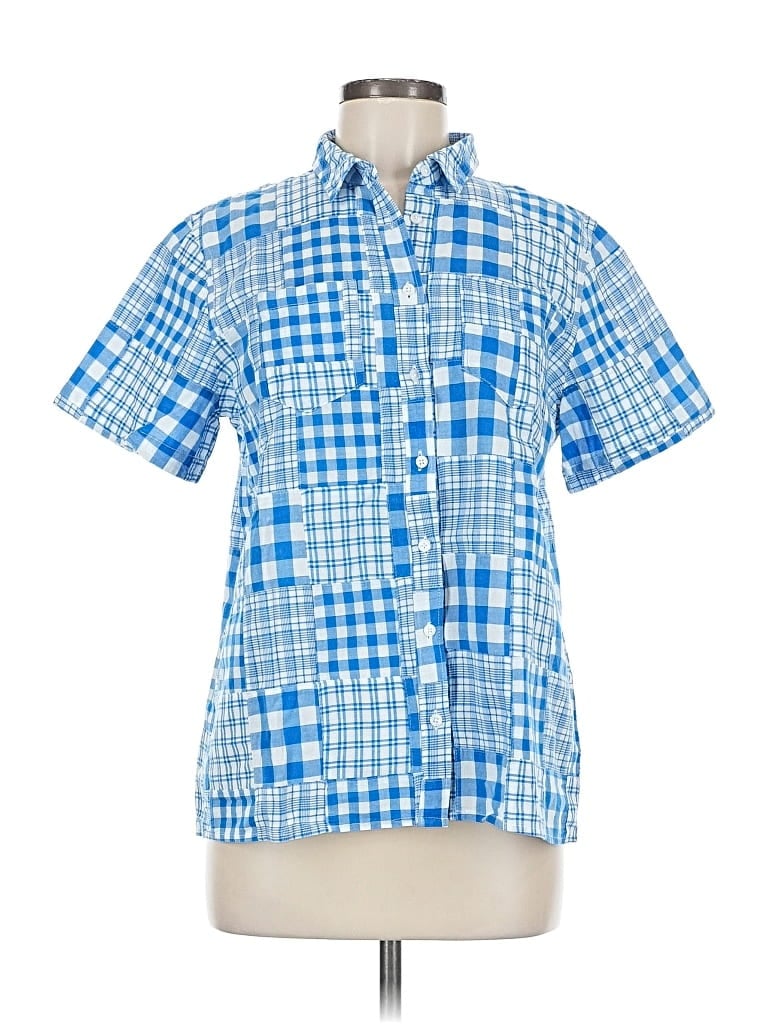 Click to view more detailed imagery on our partner's website Pre-owned Lands' End Short Sleeve Button Down Shirt In Blue