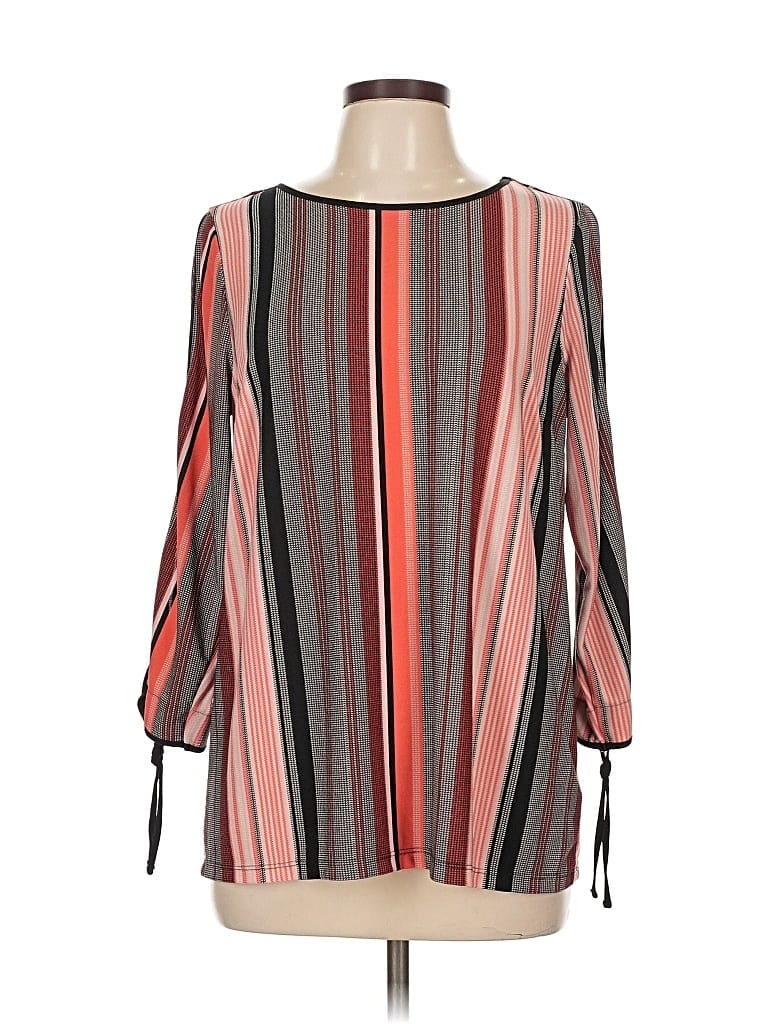 Pre-owned Roz & Ali 3/4 Sleeve Blouse In Red