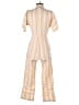 Topshop Stripes Yellow Ivory Jumpsuit Size 6 - photo 2