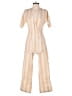 Topshop Stripes Yellow Ivory Jumpsuit Size 6 - photo 1