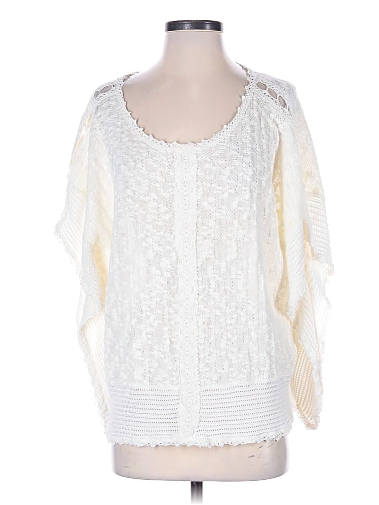 Pre-owned Meadow Rue 3/4 Sleeve Blouse In White
