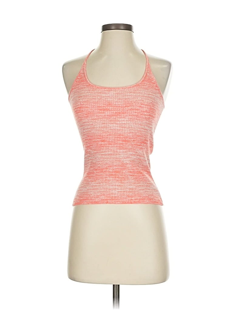 Pre-owned Intermix Tank Top Orange Halter Neckline Tops