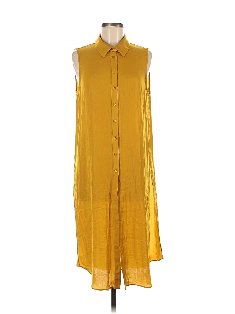 Pre-owned J By Joie Casual Dress In Yellow