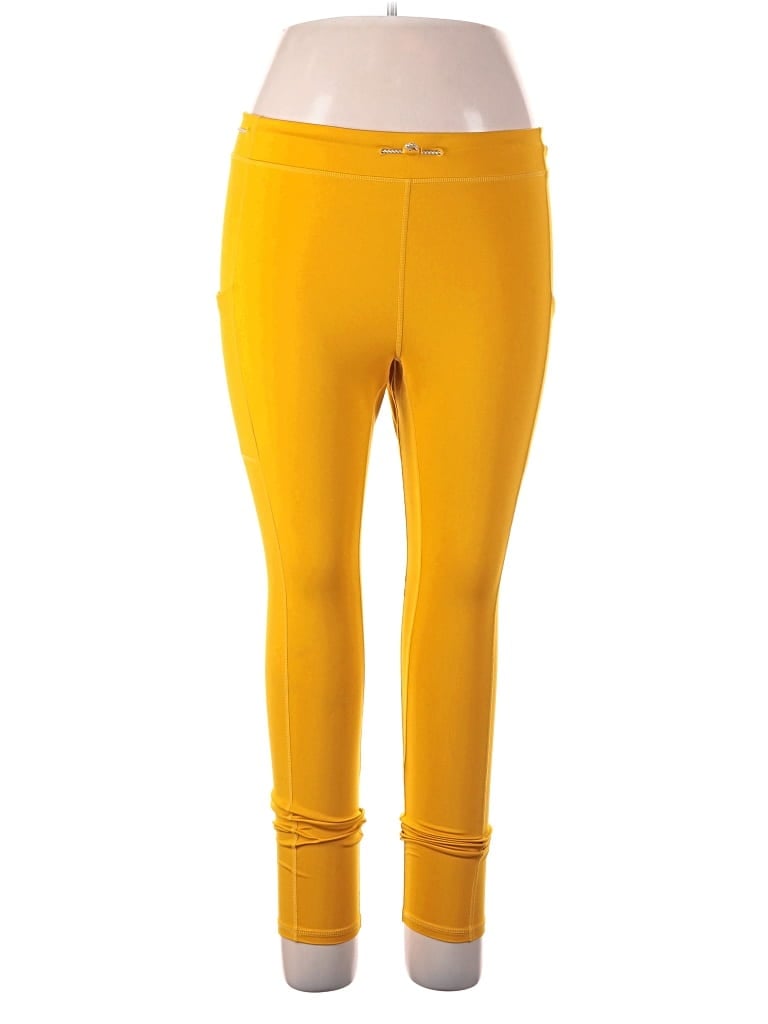 Pre-owned Motion 365 Made By Fabletics Active Pants In Yellow