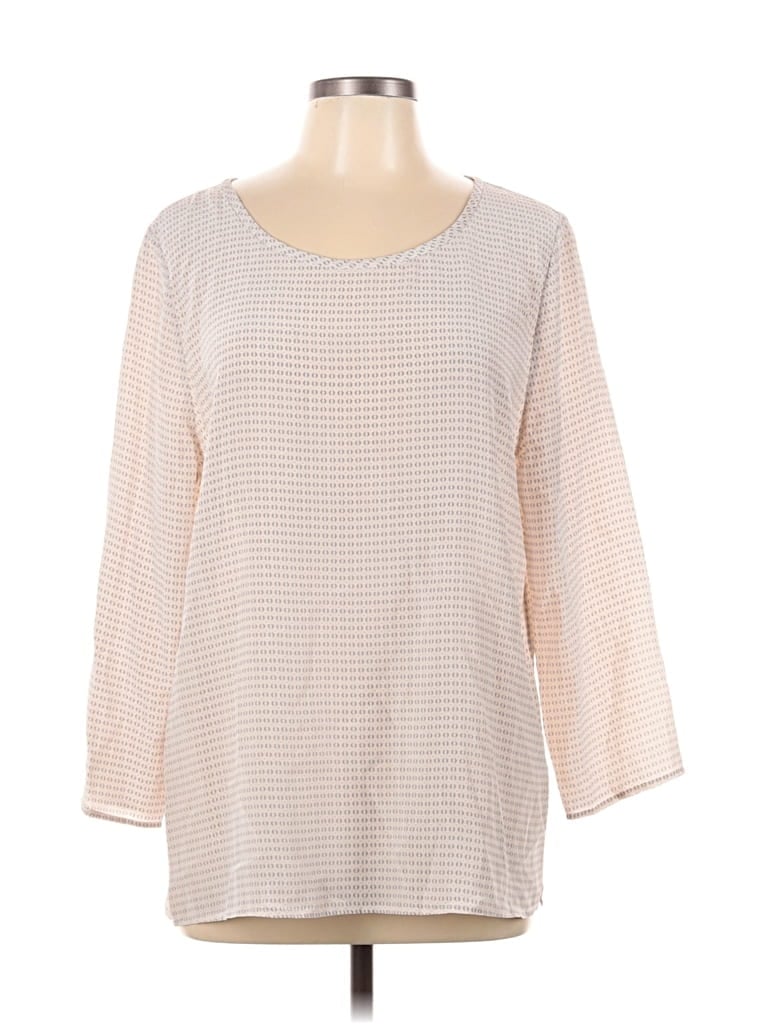 Click to view more detailed imagery on our partner's website Pre-owned Joie 3/4 Sleeve Top Ivory Boatneck Tops In White