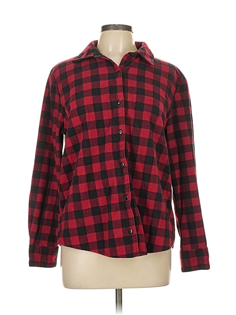 Pre-owned Riders By Lee Long Sleeve Blouse In Red