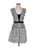 BCBGMAXAZRIA Stripes Gray Cocktail Dress Size 4 - photo 1