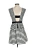 BCBGMAXAZRIA Stripes Gray Cocktail Dress Size 4 - photo 2