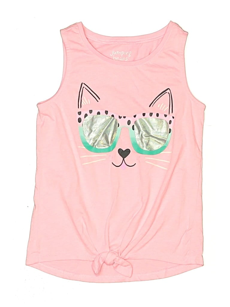 Pre-owned Jumping Beans Kids' Sleeveless T-shirt In Pink
