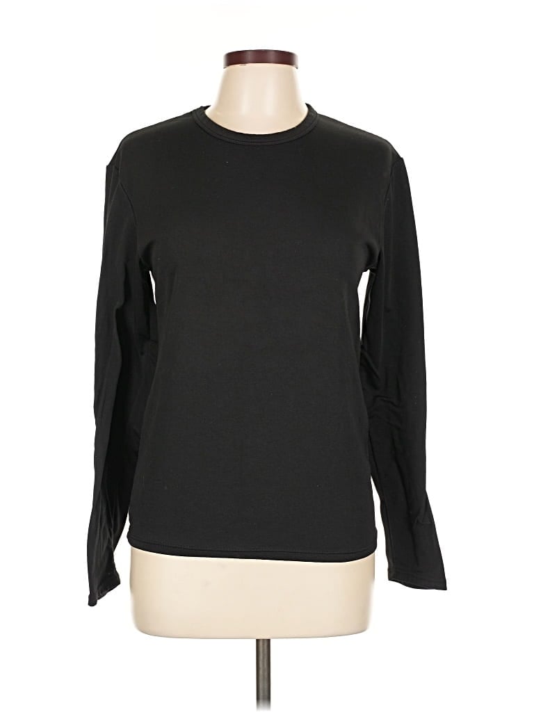 Pre-owned Unbranded Long Sleeve T-shirt In Black