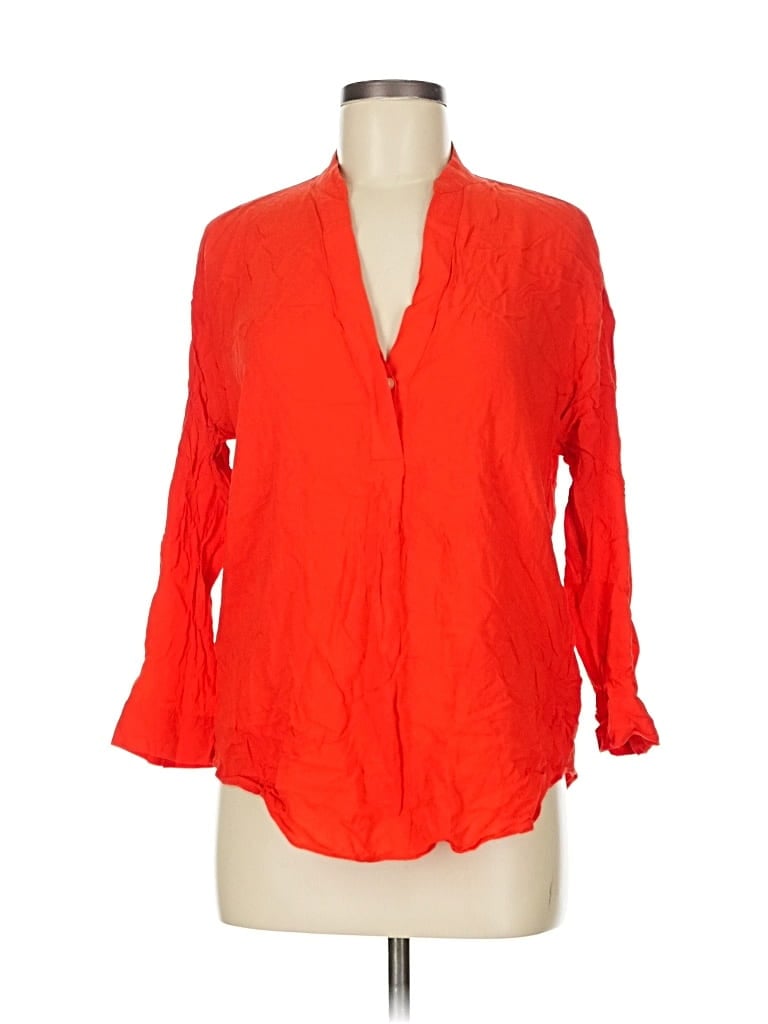 Pre-owned Gap 3/4 Sleeve Blouse In Red
