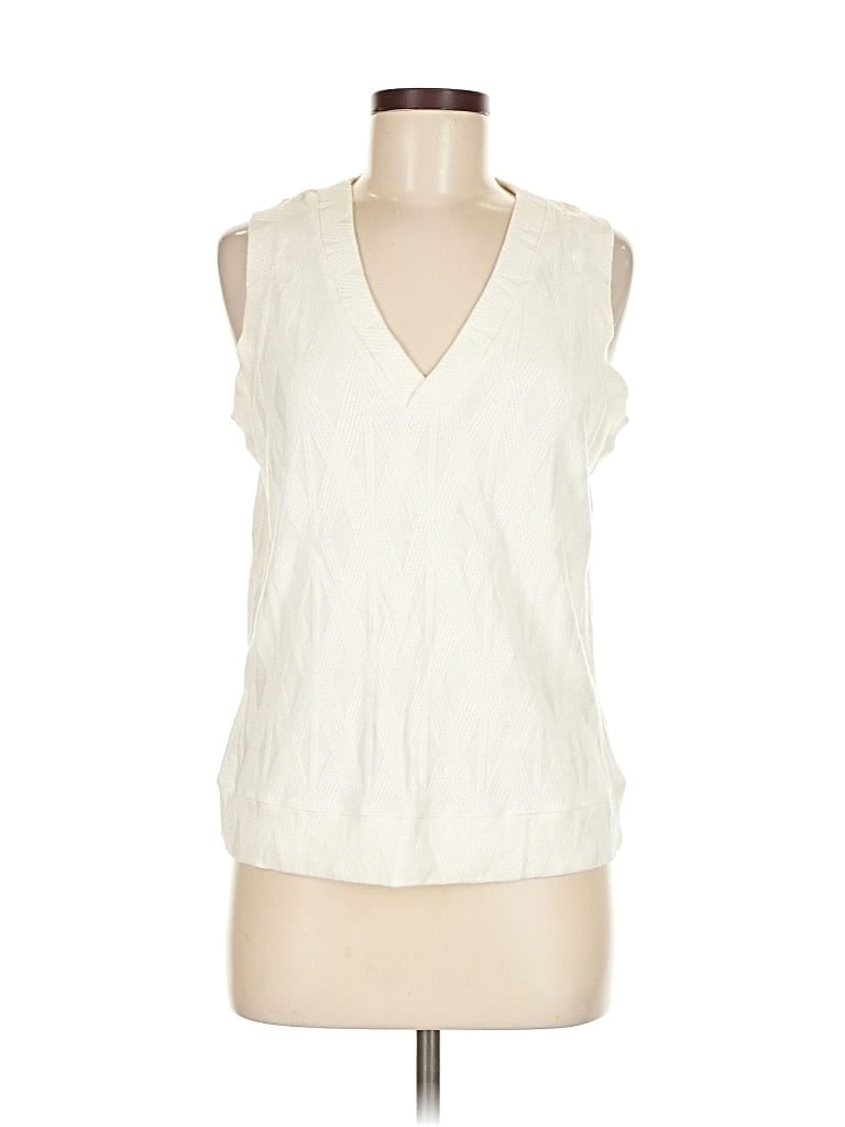Pre-owned Assorted Brands Sweater Vest In White