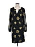 CAbi 100% Polyester Print Black Casual Dress Size S - photo 1