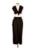 Zara 100% Polyester Solid Brown Jumpsuit Size S - photo 2