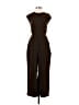 Zara 100% Polyester Solid Brown Jumpsuit Size S - photo 1