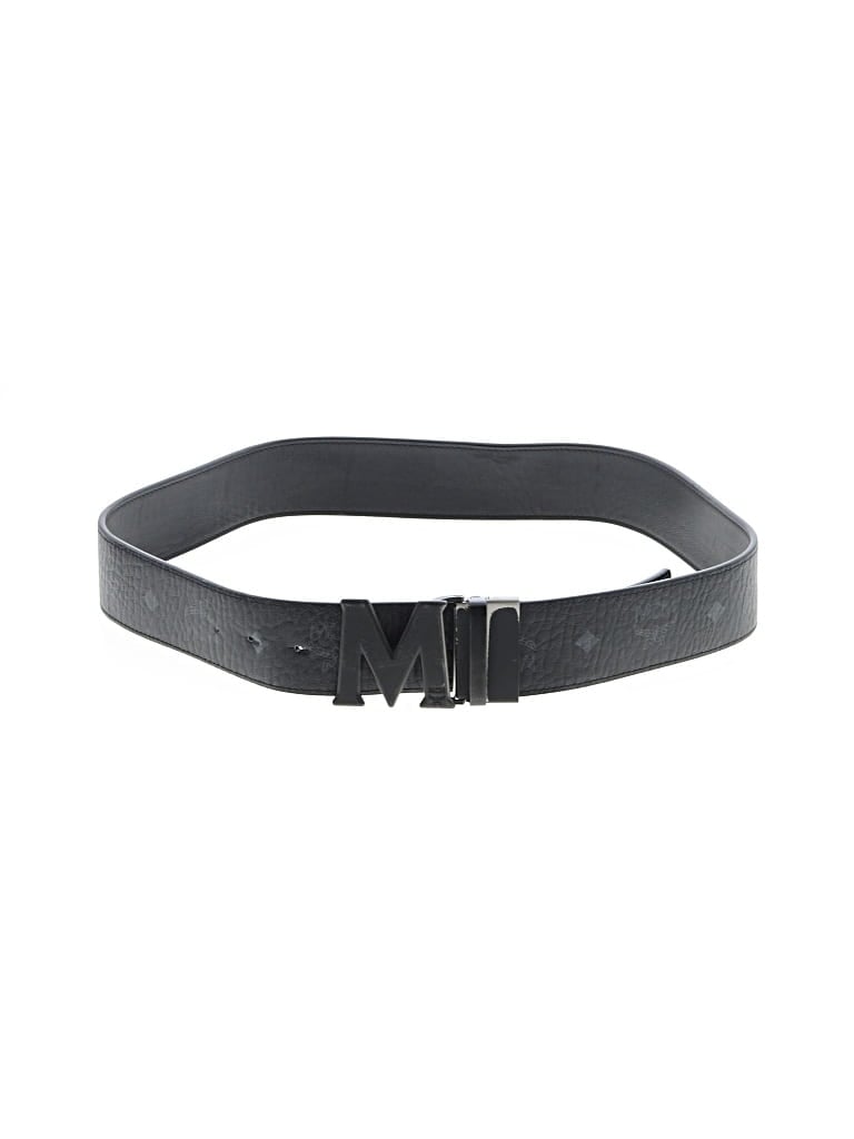 Pre-owned Mcm Belt In Black