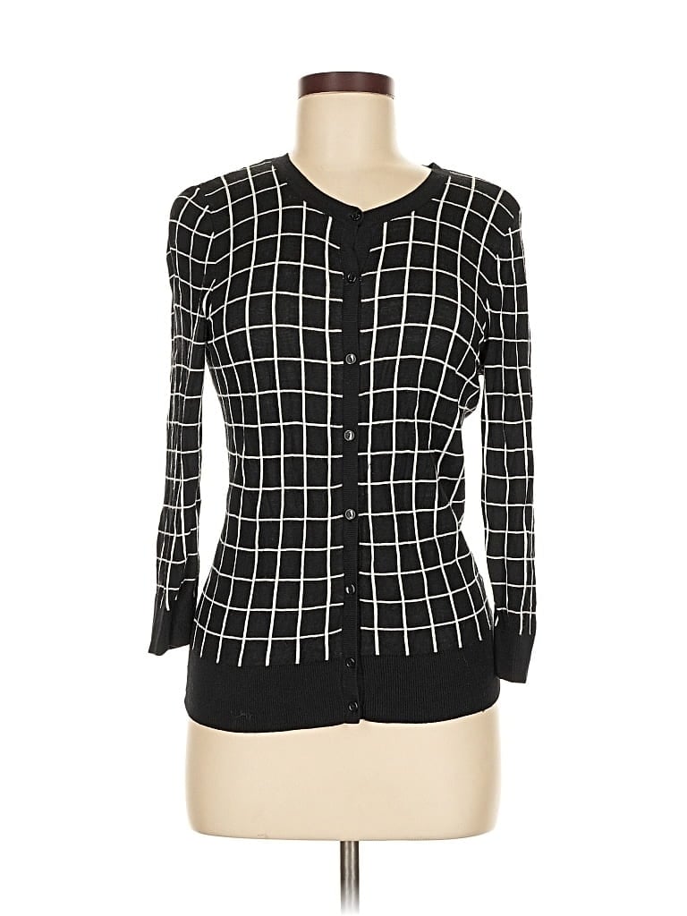 Pre-owned Halogen Cardigan Sweater In Black