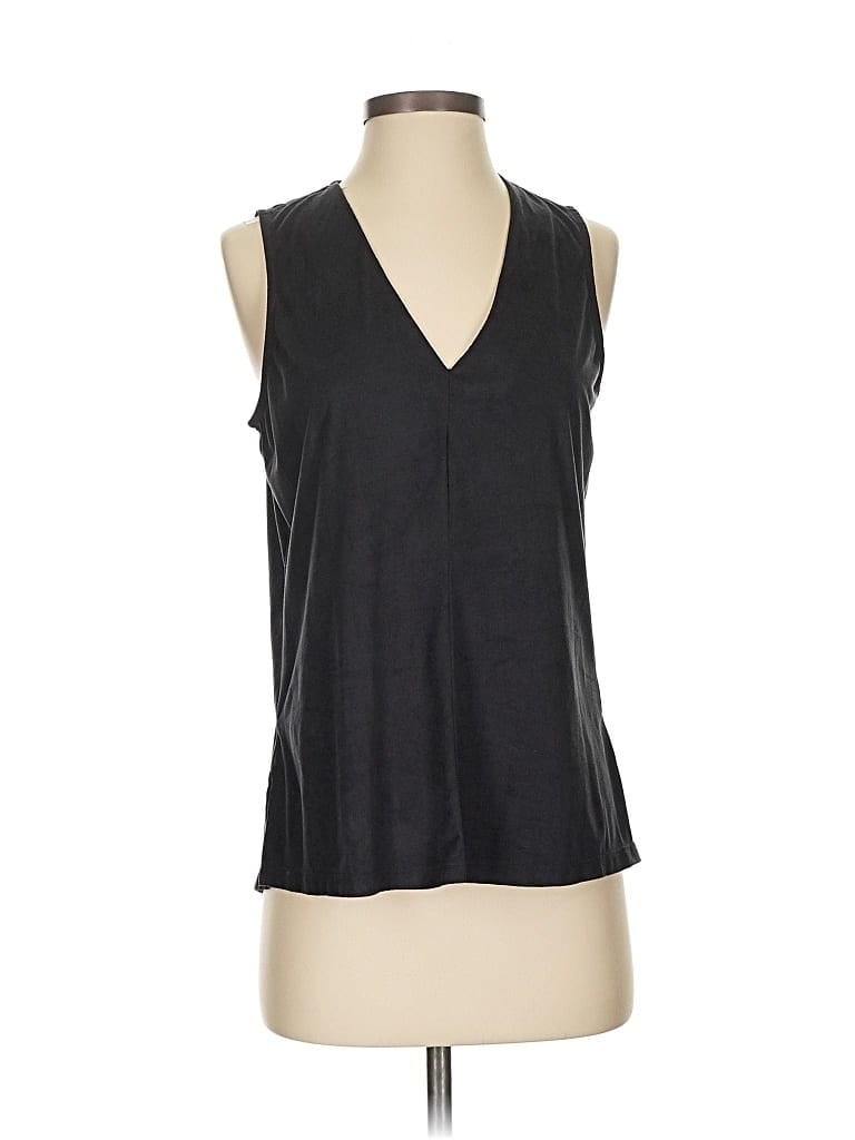 Pre-owned Veronica M Sleeveless Top Black V Neck Tops