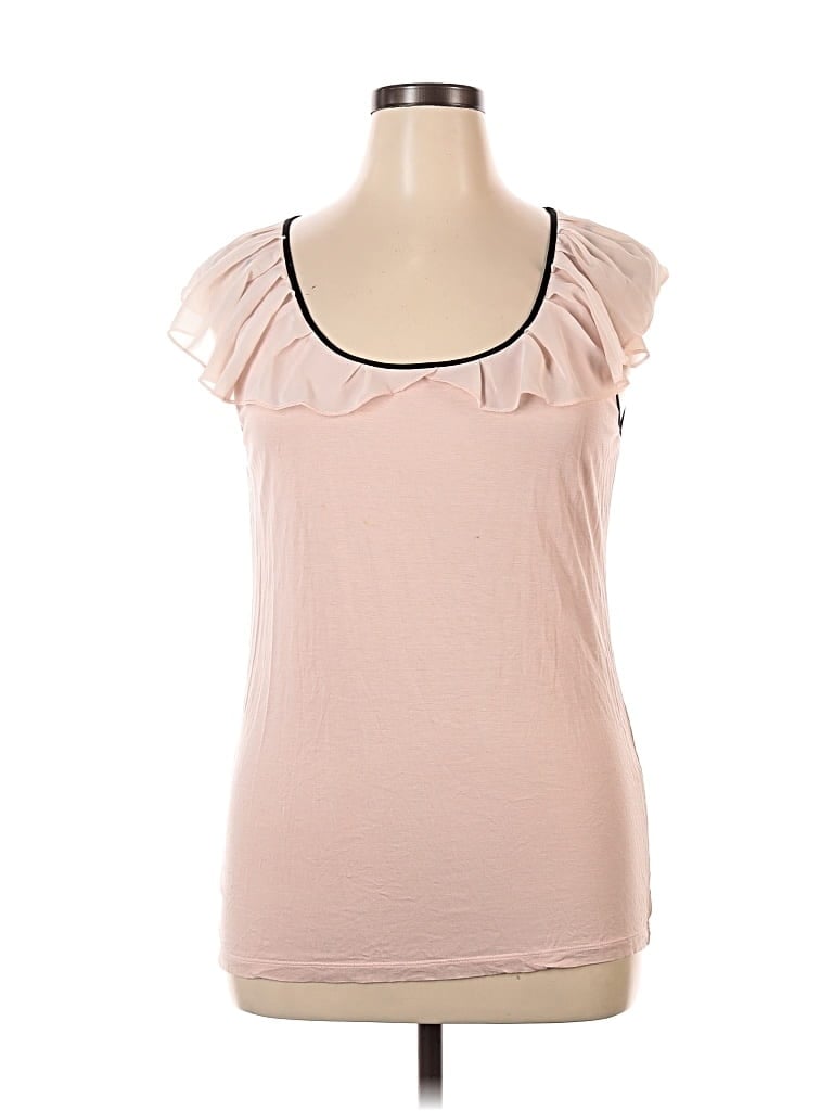 Pre-owned Ann Taylor Loft Sleeveless Top Pink Sweetheart Neckline Tops