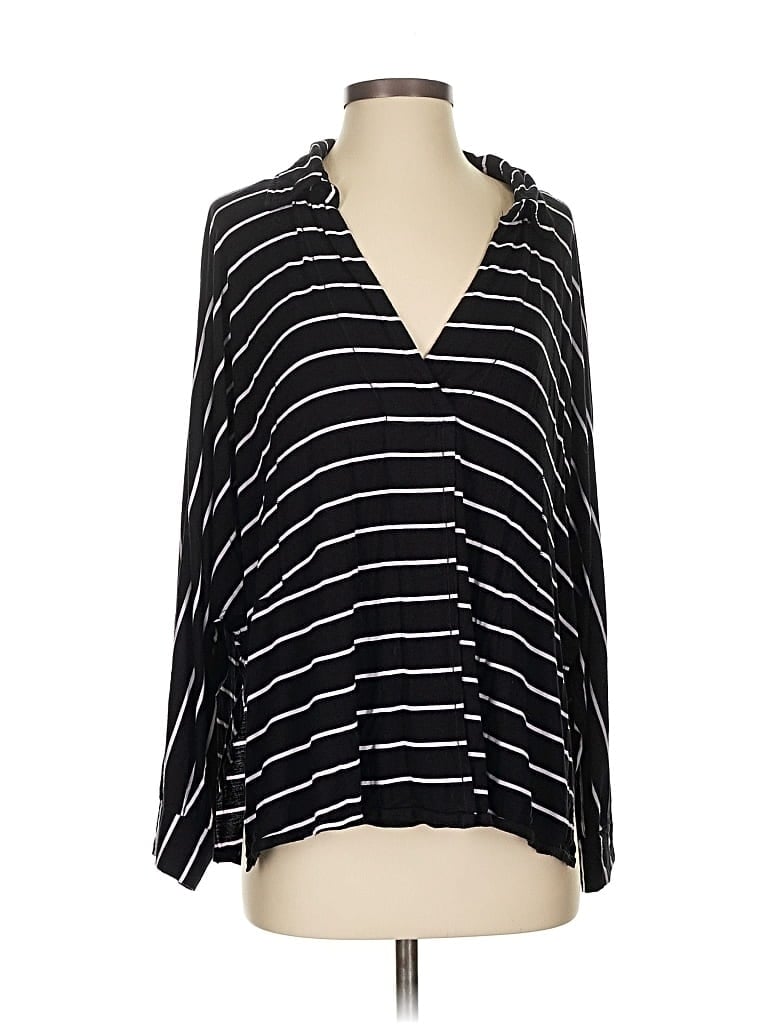 Pre-owned We The Free Long Sleeve Blouse In Black