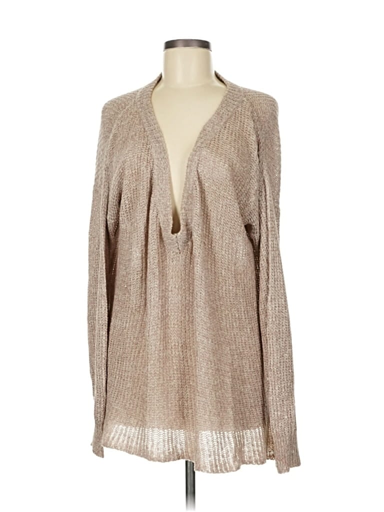 Pre-owned Brandy Melville Wool Cardigan Sweater In Brown