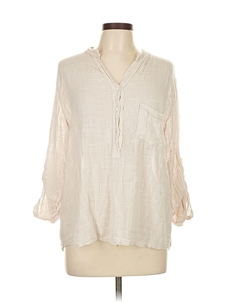 Pre-owned New Collection 3/4 Sleeve Blouse In White