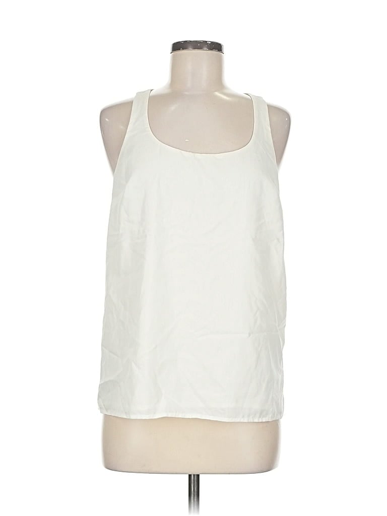 Pre-owned Express Sleeveless Blouse In White