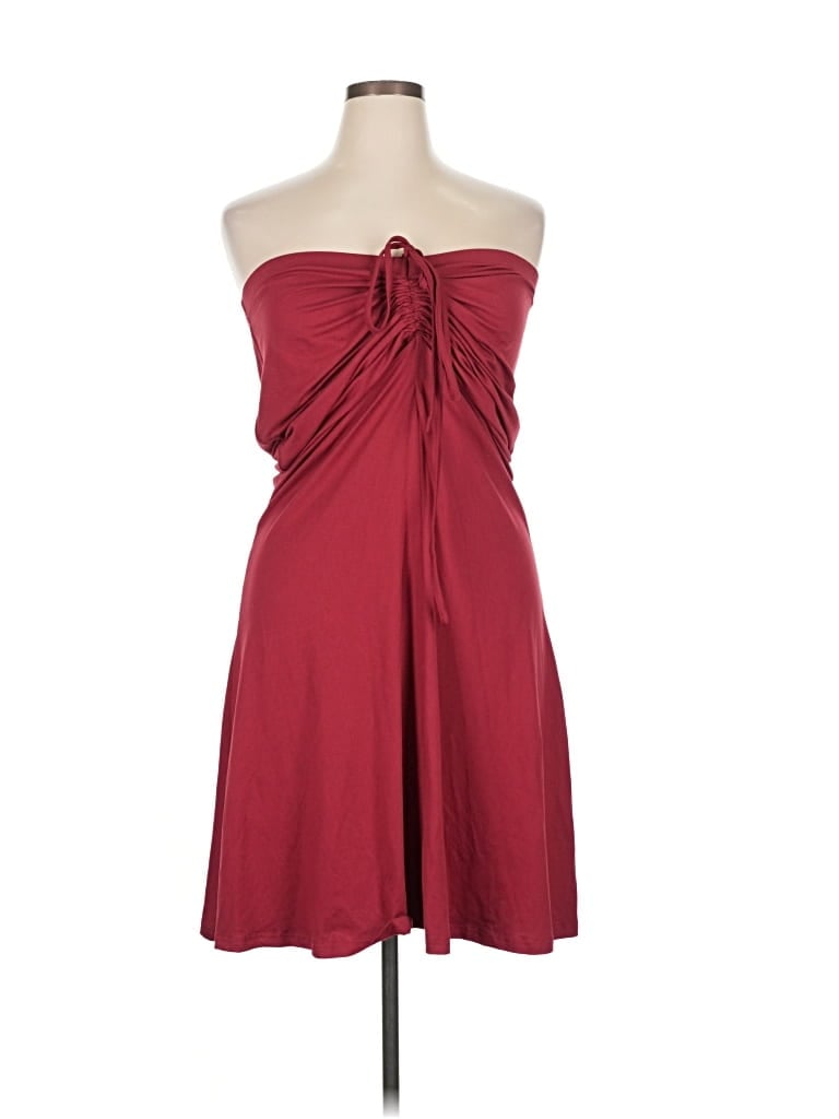 Pre-owned Shein Curve Casual Dress In Burgundy