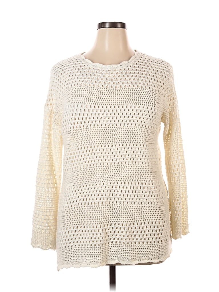 Pre-owned Anrabess Long Sleeve Blouse In White