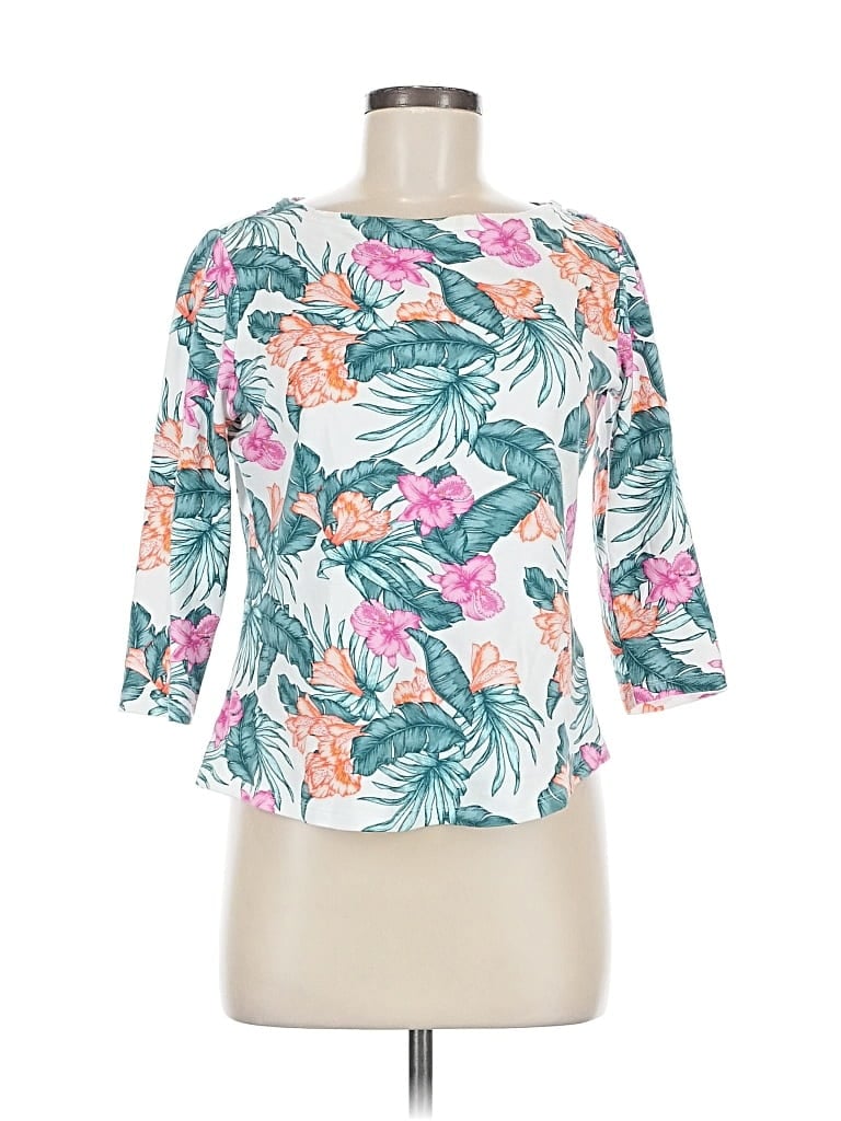 Click to view more detailed imagery on our partner's website Pre-owned Charter Club 3/4 Sleeve T-shirt In White