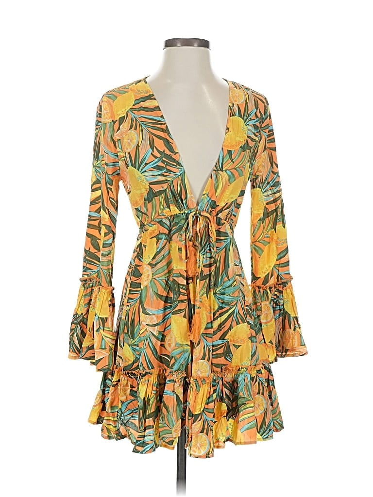 Pre-owned Blue Island Casual Dress In Yellow