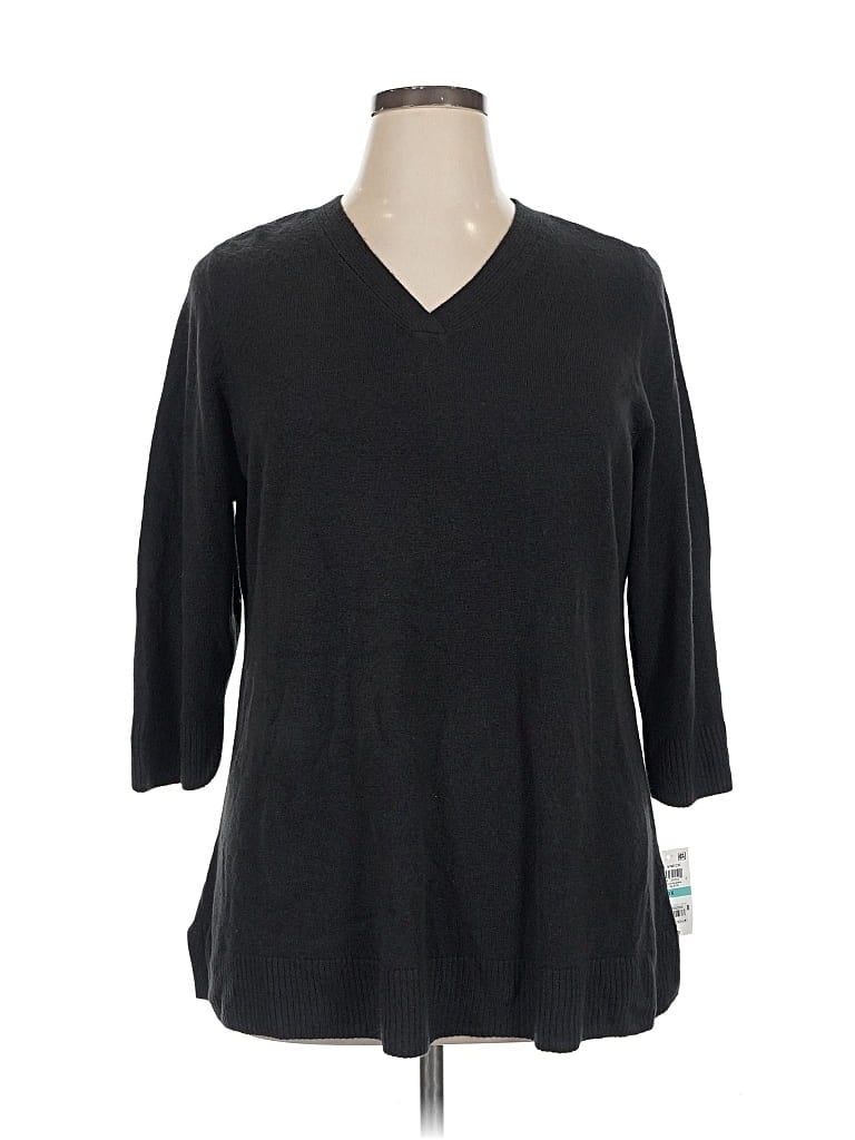 Pre-owned Karen Scott Pullover Sweater In Black