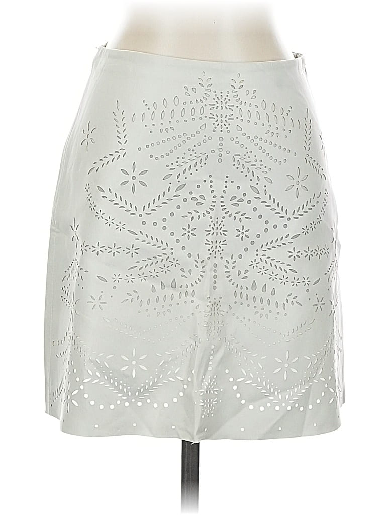 Pre-owned Zara Faux Leather Skirt In Silver