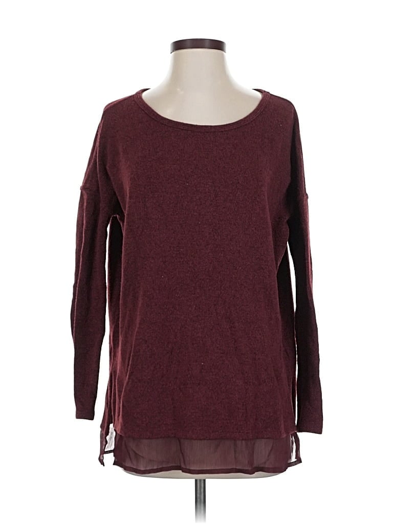 Pre-owned Silence And Noise Pullover Sweater In Burgundy