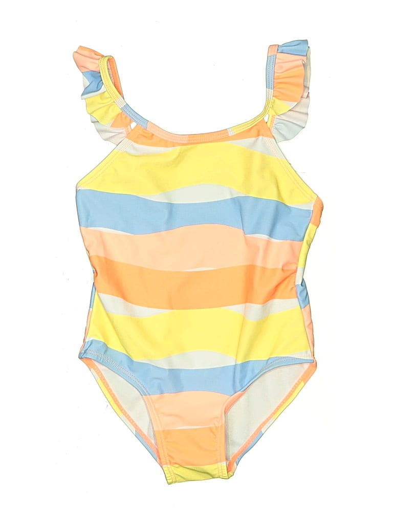 Pre-owned Snapper Rock Kids' One Piece Swimsuit In Yellow