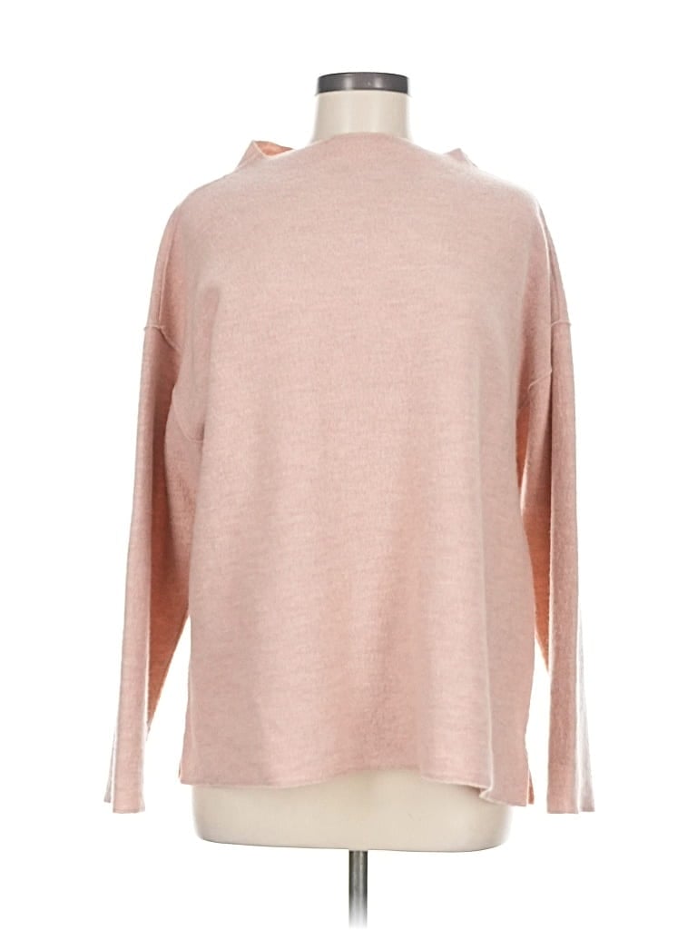 Pre-owned Eileen Fisher Wool Pullover Sweater In Pink