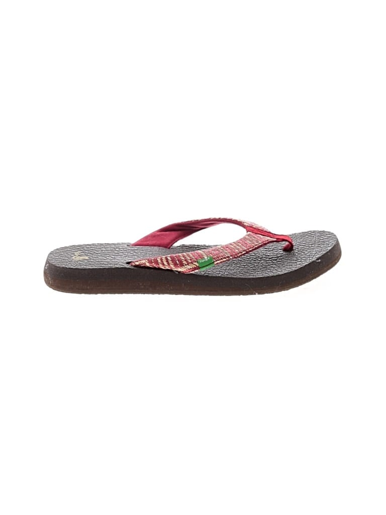 Pre-owned Sanuk Flip Flops In Red