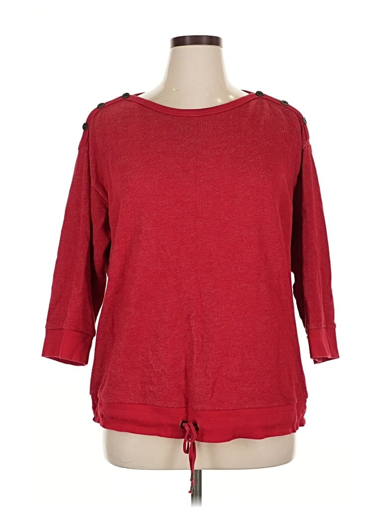 Pre-owned Lauren Jeans Co. 3/4 Sleeve Top In Red