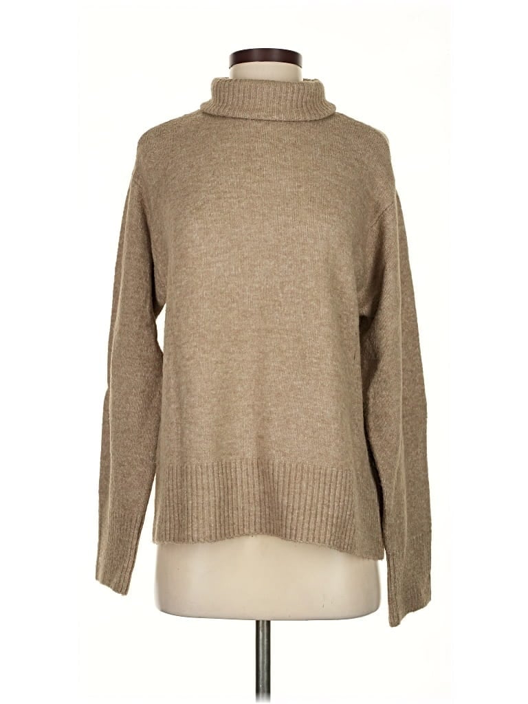 Pre-owned H&m Turtleneck Sweater In Brown